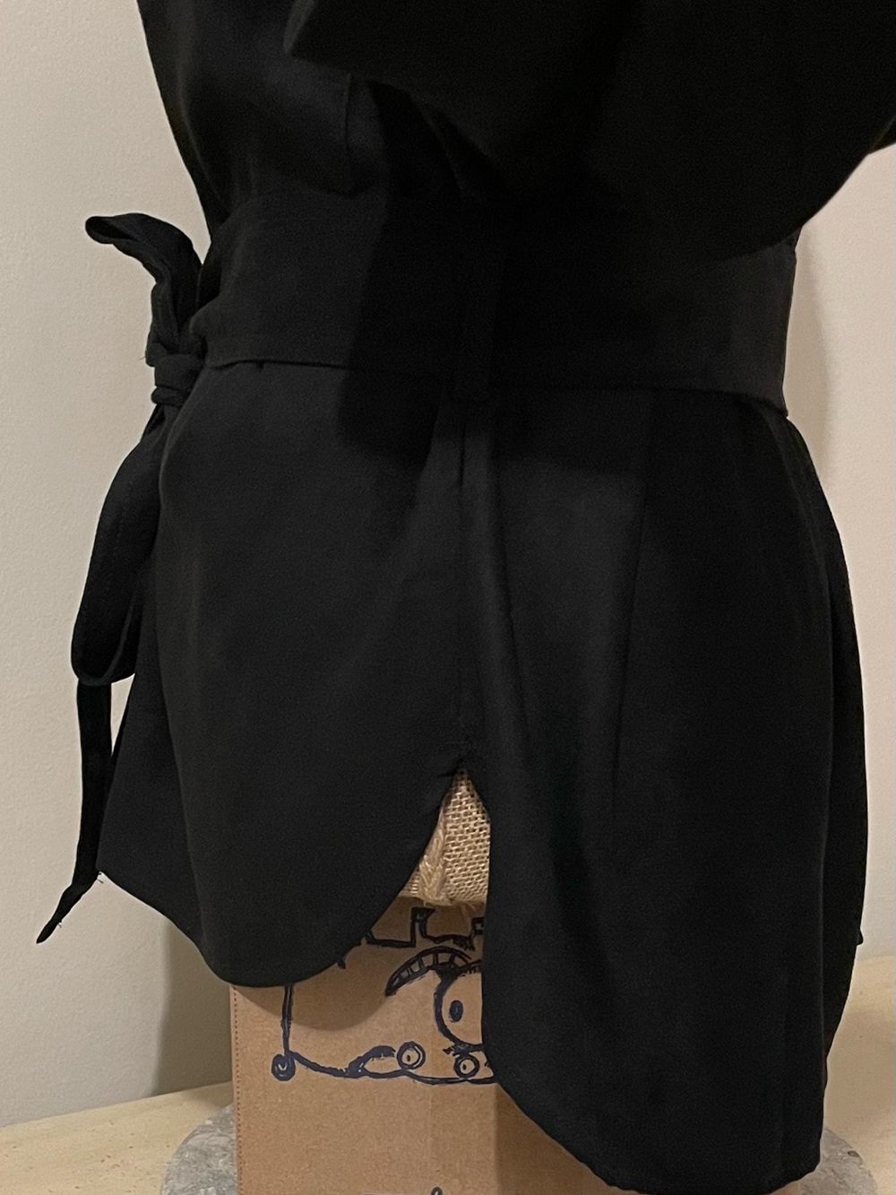 Banana Republic Vegan Suede Black XL Jacket/Shirt with Belt - Picture 3 of 10